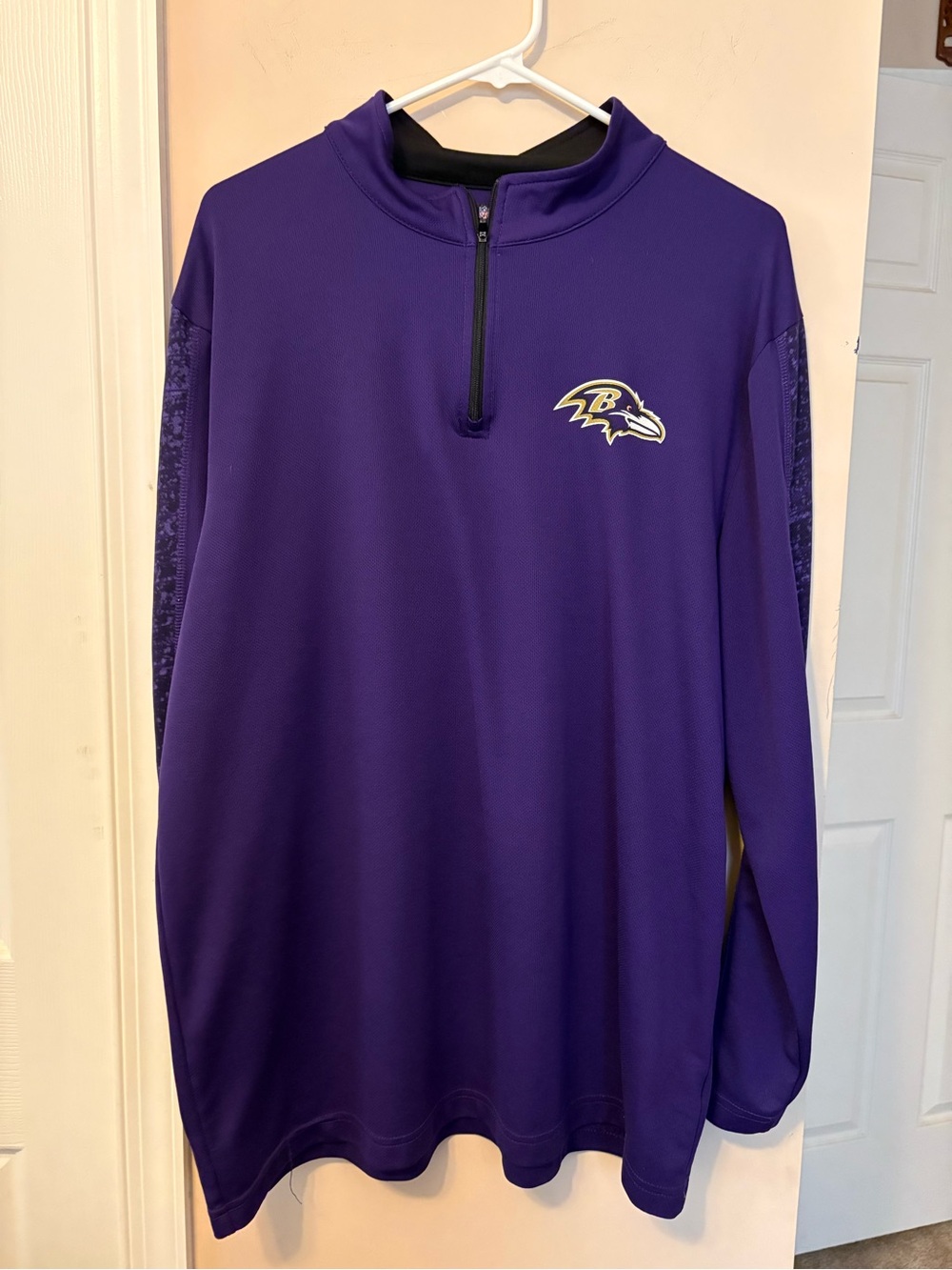 NFL Purple Baltimore Ravens Half-Zip Pullover
